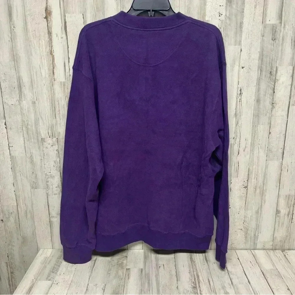 Orvis Sweater Mens XL Soft Purple 1/4 Zip Pima Cotton Pullover Knit Outdoor - Picture 4 of 6